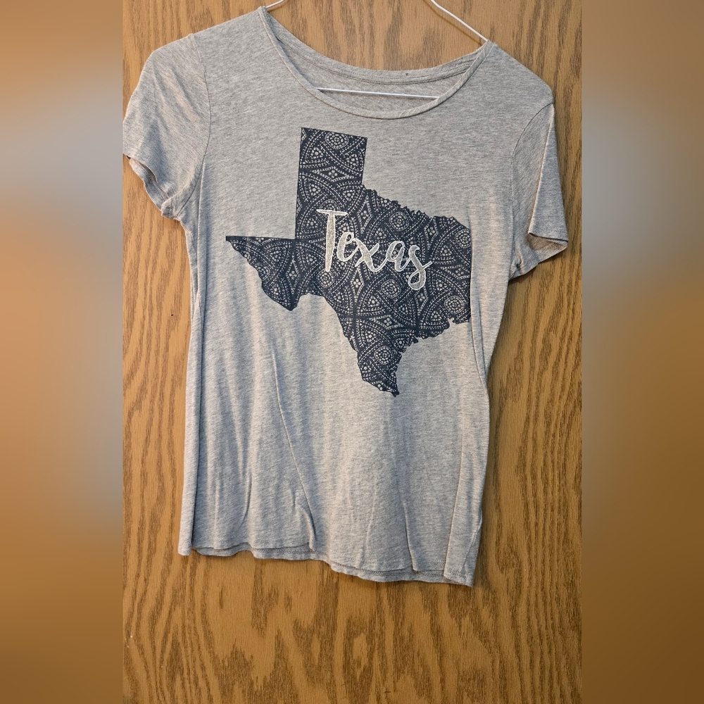 Gray Texas Graphic Women's Top